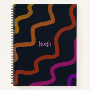 Rainbow Squiggle Notebook