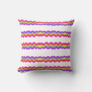 Rainbow Squiggle Stripe Cushion