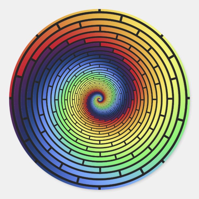 Rainbow Squiral Sticker ROY G BIV (Front)