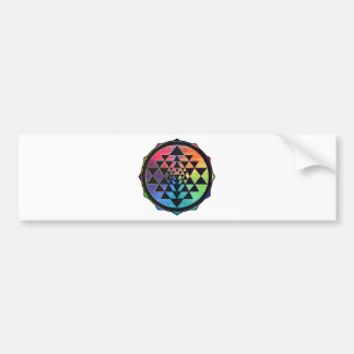Rainbow Sri Yantra for Prosperity & Love Bumper Sticker
