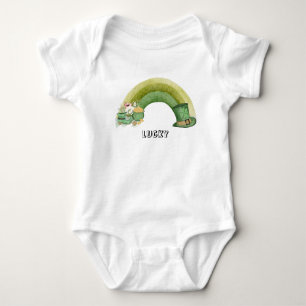 rainbow st patrick's day baby bodysuit