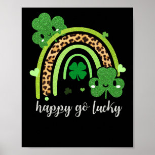 Rainbow St Patricks Day Leopard Print Happy Lucky