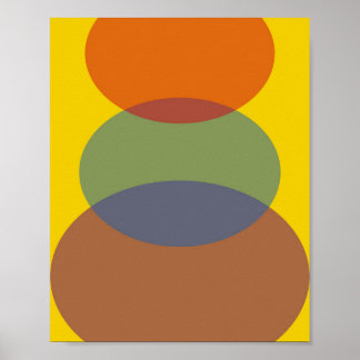 Rainbow Stacked Stones Minimalist Poster