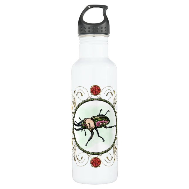 Rainbow Stag Beetle 710 Ml Water Bottle (Front)