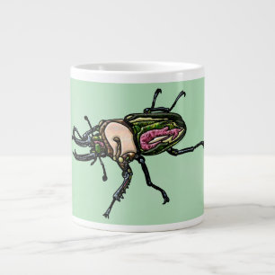 Rainbow Stag Beetle Large Coffee Mug