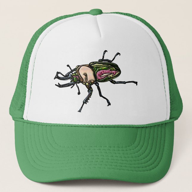 Rainbow Stag Beetle Trucker Hat (Front)