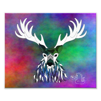 Rainbow Stag Print
