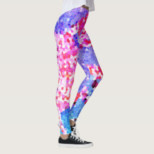 Rainbow Stain Glass Mermaid Leggings Yoga pants