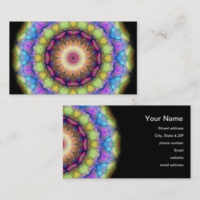 Rainbow stained Glass Business Card (Front/Back)