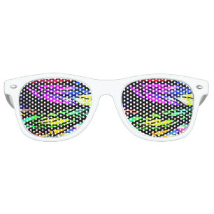 Rainbow Stained Glass Colourful Fancy Fun Retro Sunglasses