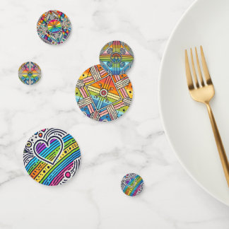 Rainbow Stained Glass Confetti
