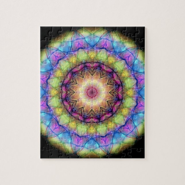Rainbow stained Glass Jigsaw Puzzle (Vertical)