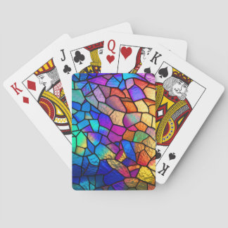 Rainbow Stained Glass Pattern Playing Cards