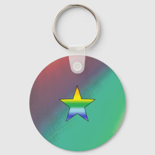Rainbow Star Keychain