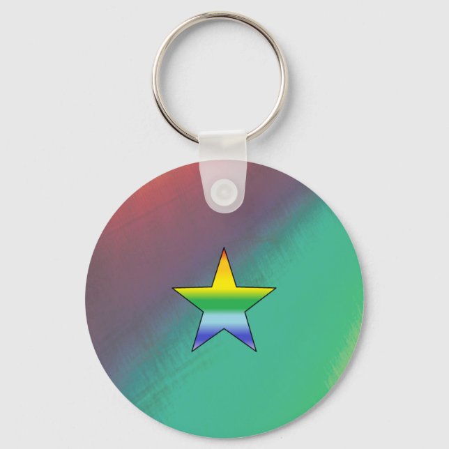 Rainbow Star Keychain (Front)
