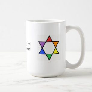 Rainbow Star of David Coffee Mug