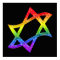 Rainbow Star of David Poster