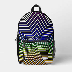 Rainbow Star Pattern All over print backpack