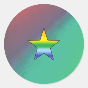 Rainbow Star Sticker