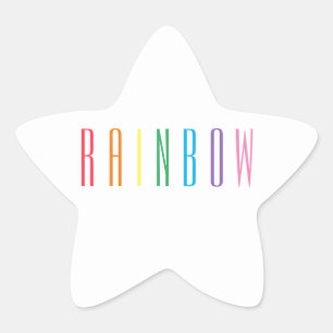 RAINBOW Star Stickers