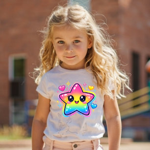 Rainbow Star Y2K Kawaii Toddler Shirt