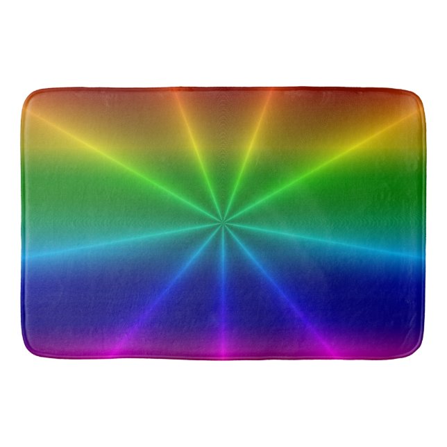 Rainbow Starburst Bath Mat (Front)