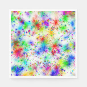 Rainbow starbursts napkin
