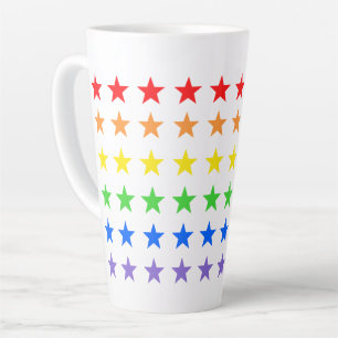 Rainbow starry sky  latte mug