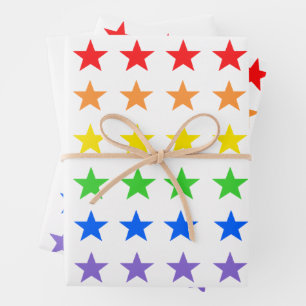 Rainbow starry sky  wrapping paper sheet