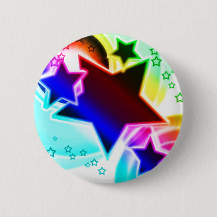 Rainbow Stars 6 Cm Round Badge