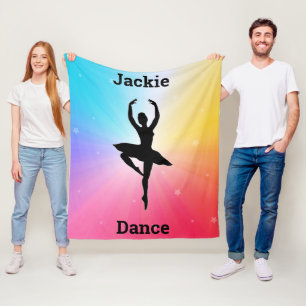 Rainbow Stars Dance Fleece Blanket for Girls!
