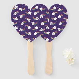 Rainbow Stars Hand Fans