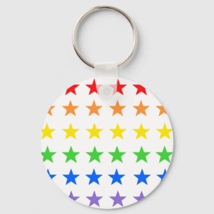 Rainbow stars   key ring