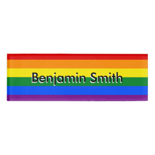 RAINBOW & STARS LGBT COLORS + your ideas Name Tag