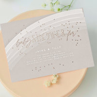 Rainbow Stars Modern Baby Shower Rose Gold Pressed