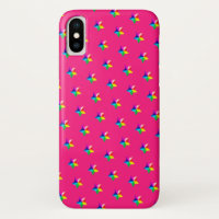 rainbow stars on pink Case-Mate iPhone case