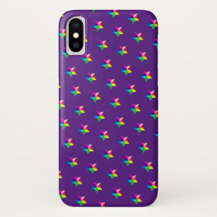 rainbow stars on purple Case-Mate iPhone case