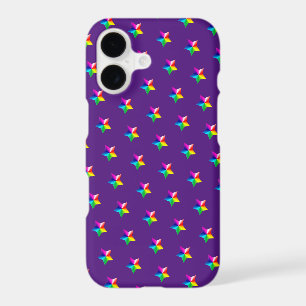 rainbow stars on purple Case-Mate iPhone case