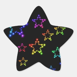 Rainbow Stars Pattern Stickers