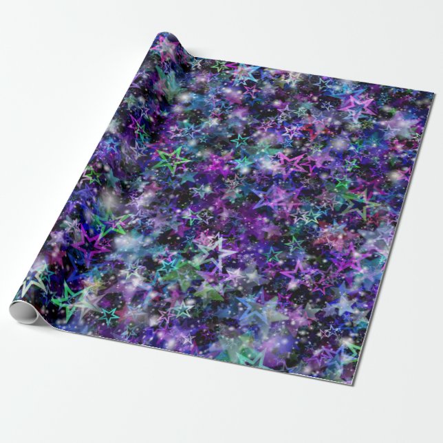 rainbow stars wrapping paper (Unrolled)