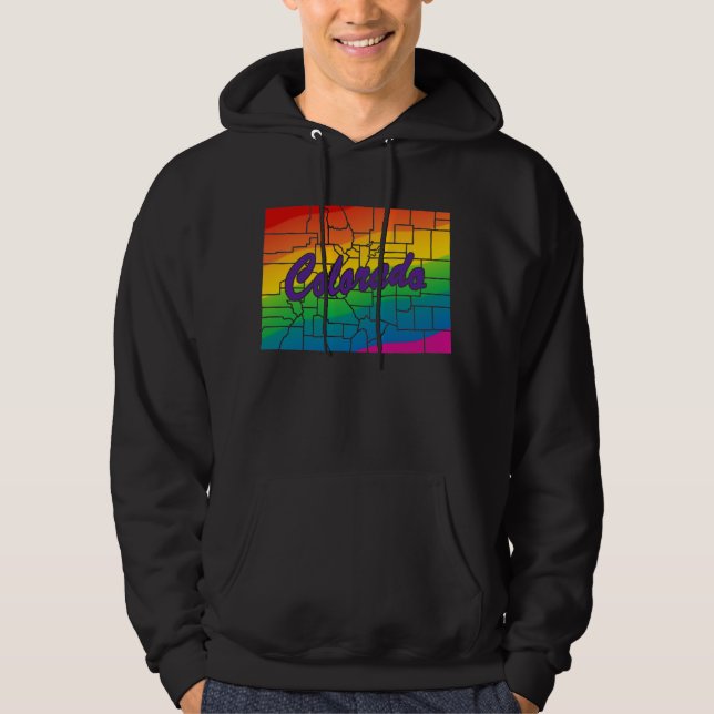 Rainbow State Of Colorado Hoodie (Front)
