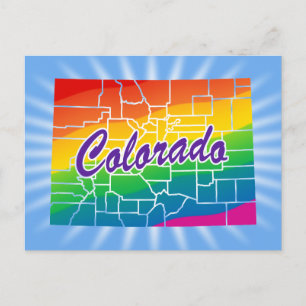 Rainbow State Of Colorado Postcard