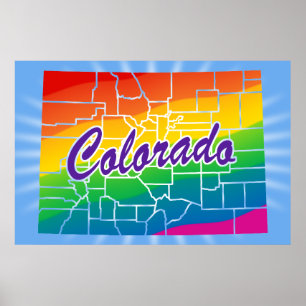 Rainbow State Of Colorado Poster