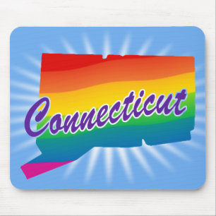 Rainbow State Of Connecticut Mouse Pad