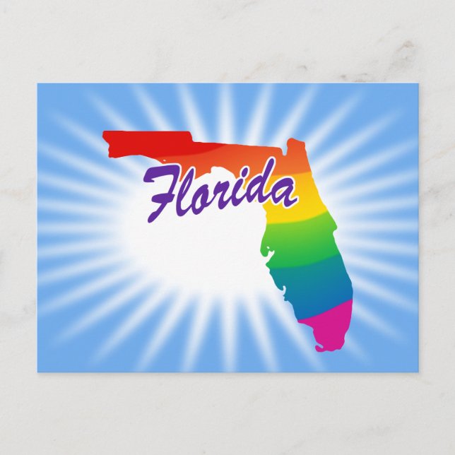 Rainbow State Of Florida Postcard (Front)