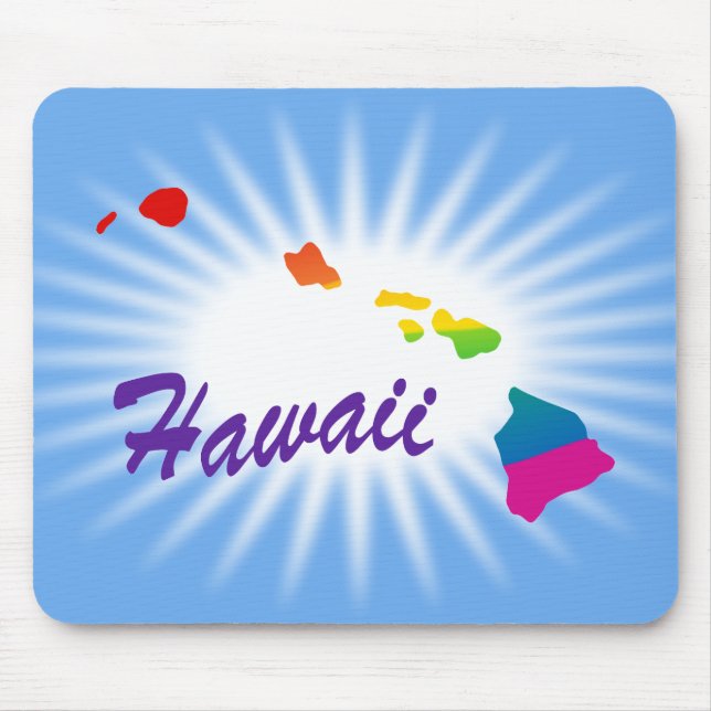 Rainbow State Of Hawaii Mouse Pad (Front)