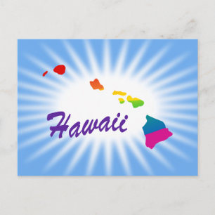Rainbow State Of Hawaii Postcard
