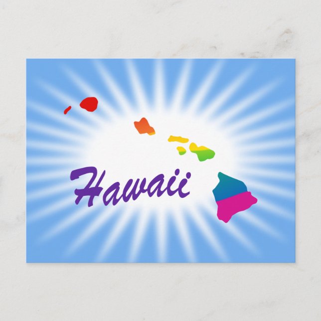 Rainbow State Of Hawaii Postcard (Front)