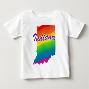 Rainbow State Of Indiana Baby T-Shirt