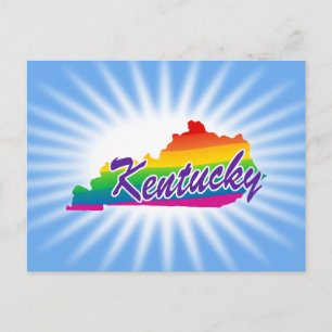 Rainbow State Of Kentucky Postcard
